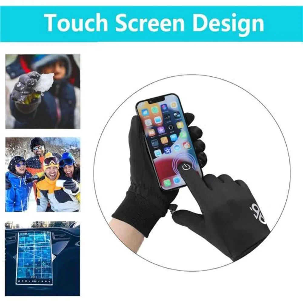 Kids Winter Warm Gloves Touchscreen Thermal Water-Resistant